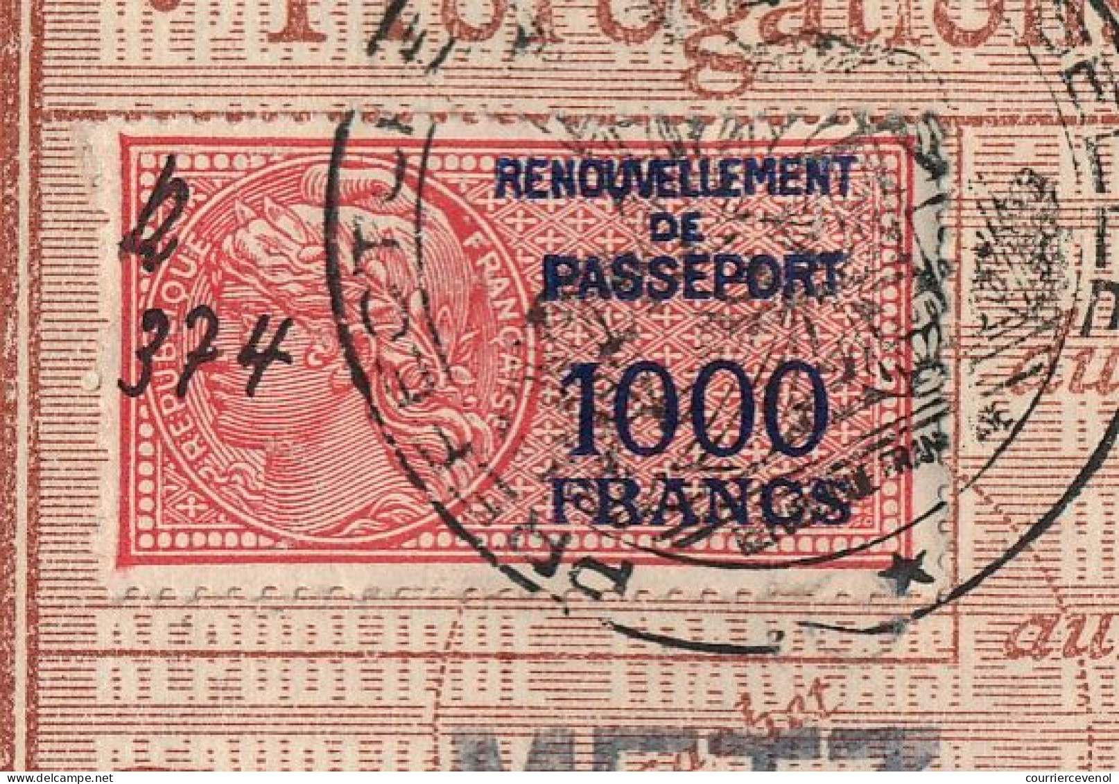 FRANCE - Passeport 500 francs 1949/1956 - Metz, renouvelé id. timbre fiscal 1000 francs + visa allemand