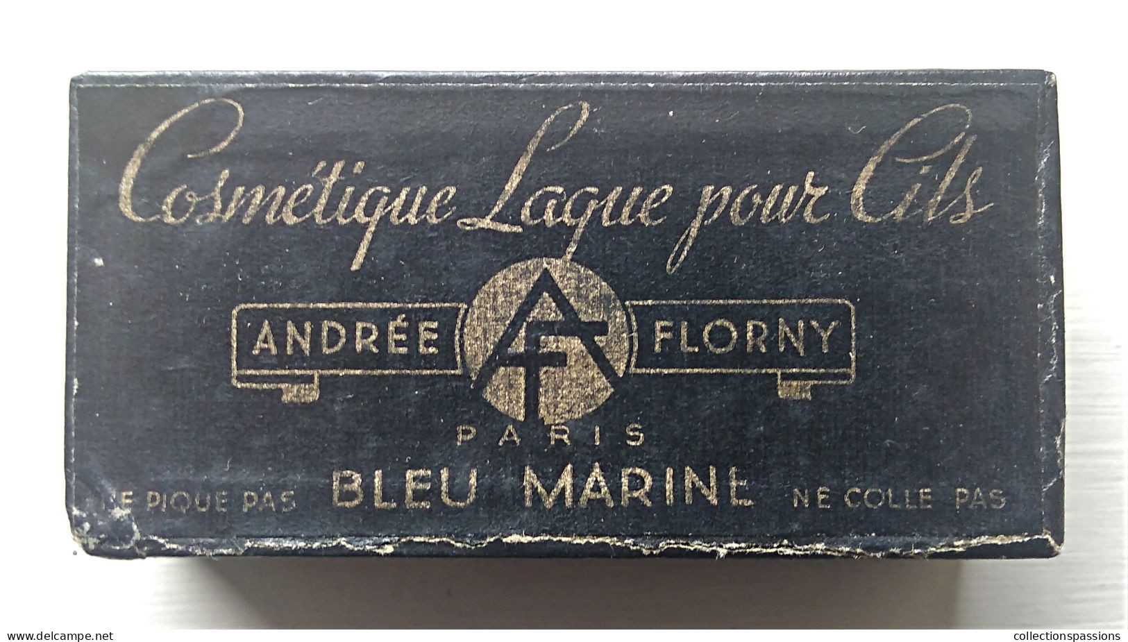 - Ancienne Boite De Fard à Cils - ANDREE FLORNY - Couleur Bleu Marine - - Accessoires