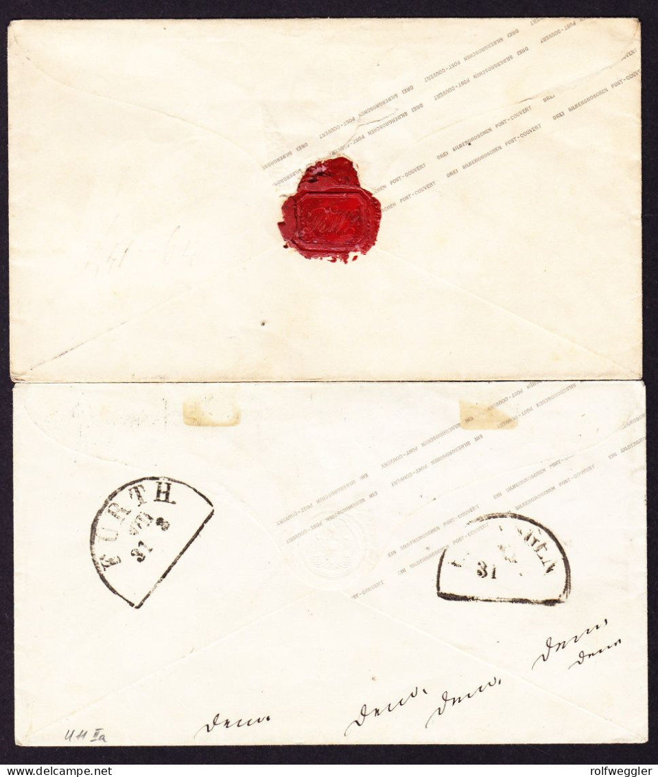 1857 2 GZ Briefe. 1x 3 Und 1x 1 Silbergroschen Frankatur. Stempel BERLIN Und FEHRBELLIN. - Postal  Stationery