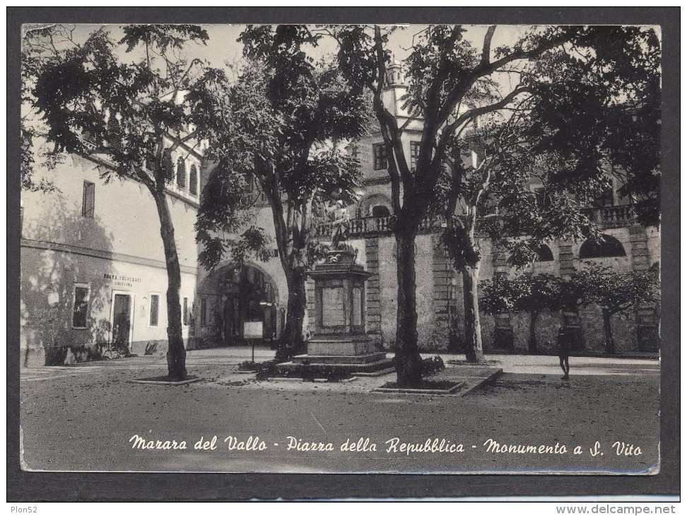 9662-MAZARA DEL VALLO(TRAPANI)-PIAZZA DELLA REPUBBLICA-MONUMENTO A S.VITO-FG - Mazara Del Vallo