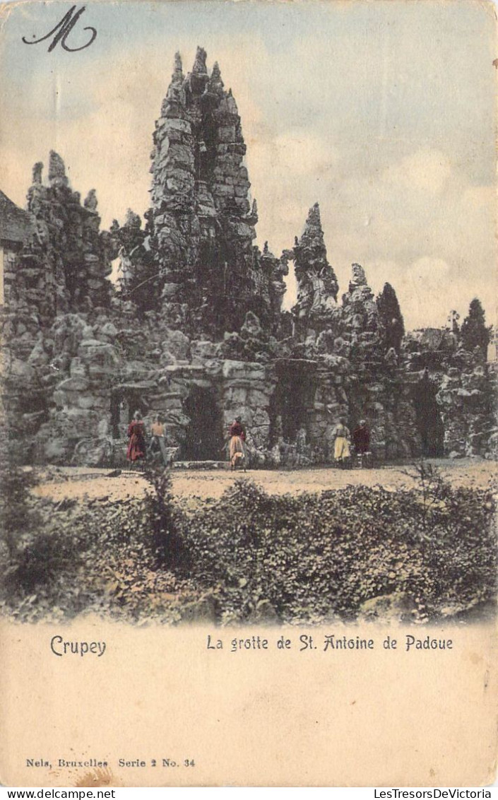 BELGIQUE - Crupey - La Grotte De St. Antoine De Padoue - Carte Postale Ancienne - Other & Unclassified