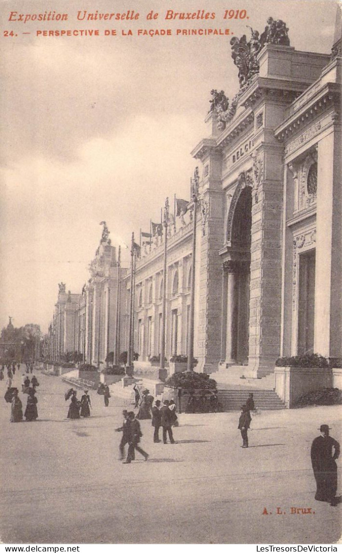BELGIQUE - BRUXELLES - Exposition Universelle 1910 - Perspective De La Façade Principale - A L - Carte Poste Ancienne - Weltausstellungen