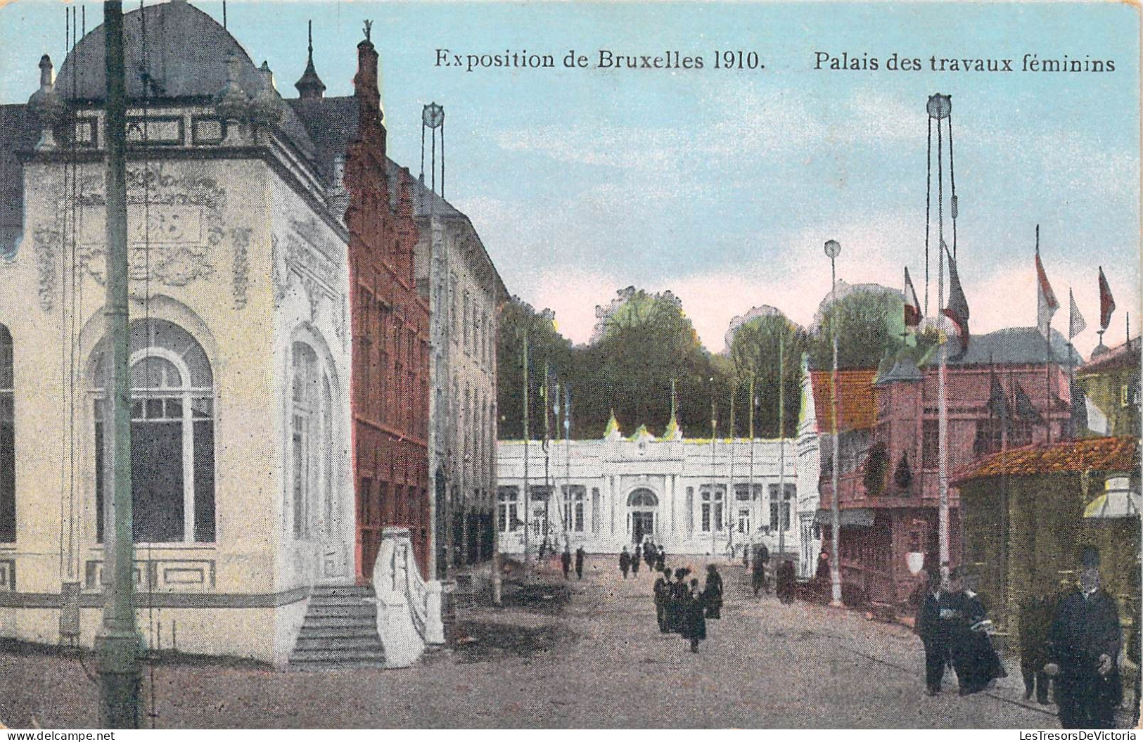 BELGIQUE - BRUXELLES - Exposition De Bruxelles 1910 - Palais Des Travaux Féminins - Carte Poste Ancienne - Weltausstellungen