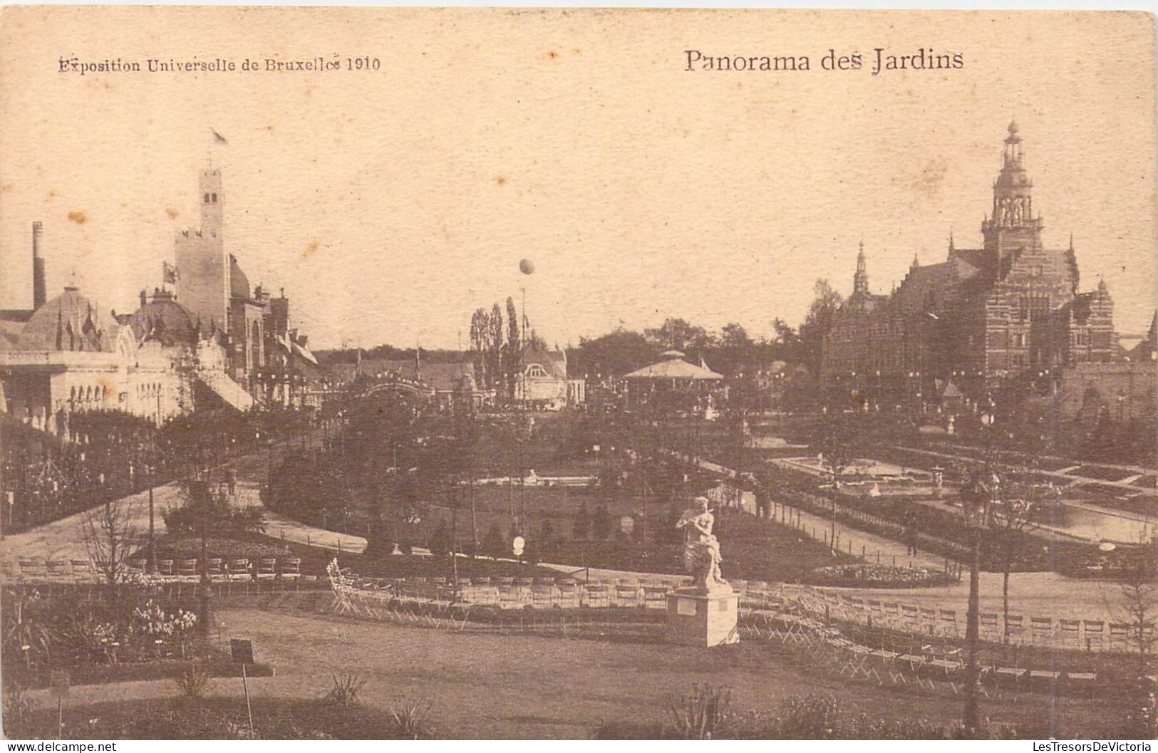 BELGIQUE - BRUXELLES - Exposition Universelle De Bruxelles 1910 - Panorama Des Jardins - Carte Poste Ancienne - Expositions Universelles