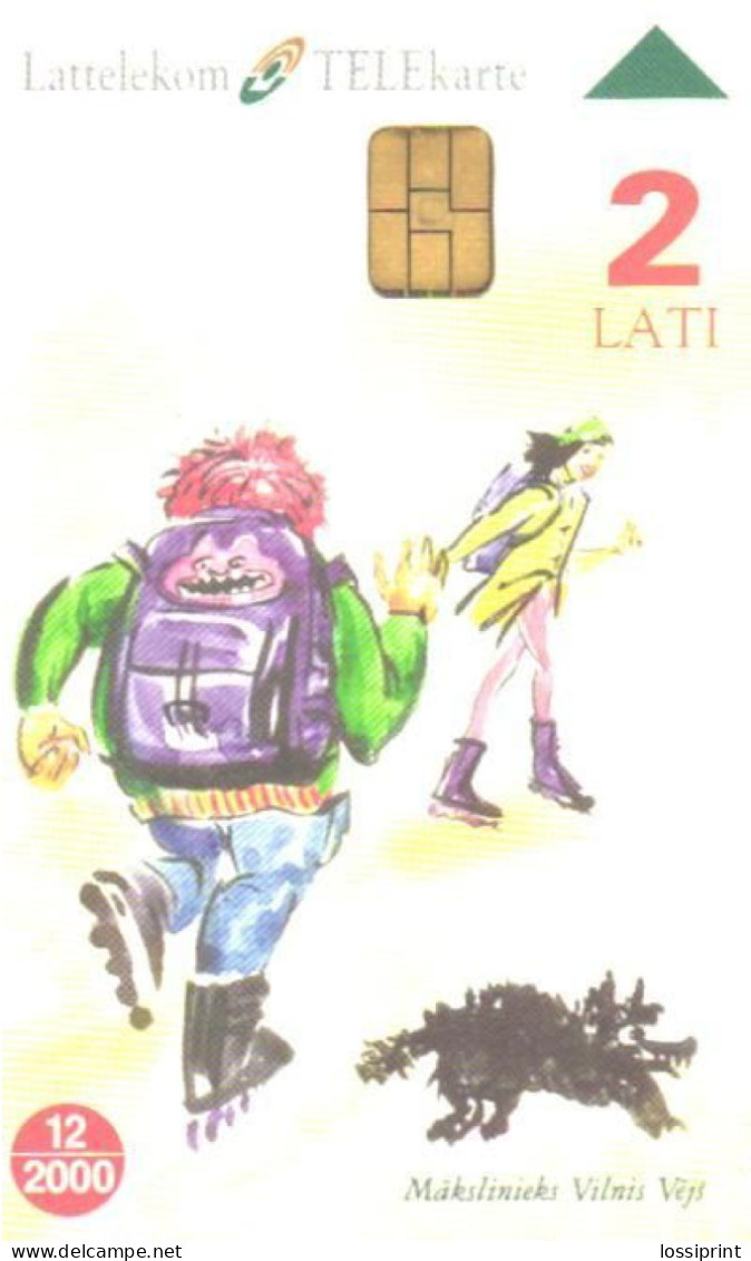 Latvia:Used Phonecard, Lattelekom, 2 Lati, Trigonometria, 2000 - Letland