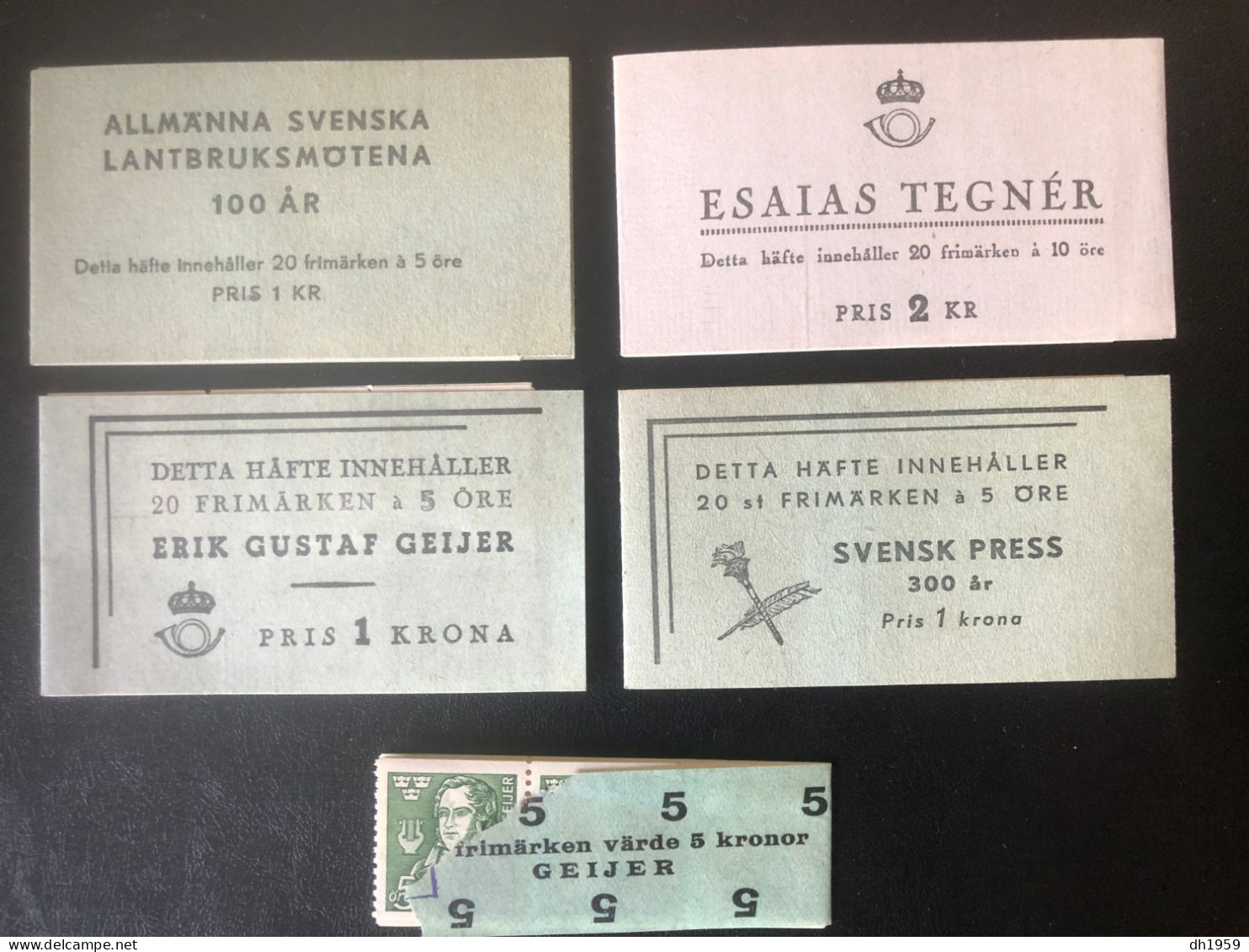 Sweden Schweden Suede Svenska CARNETS BOOKLET MARKENHEFTCHEN Petit LOT 1945 1946 1947 - 1904-50