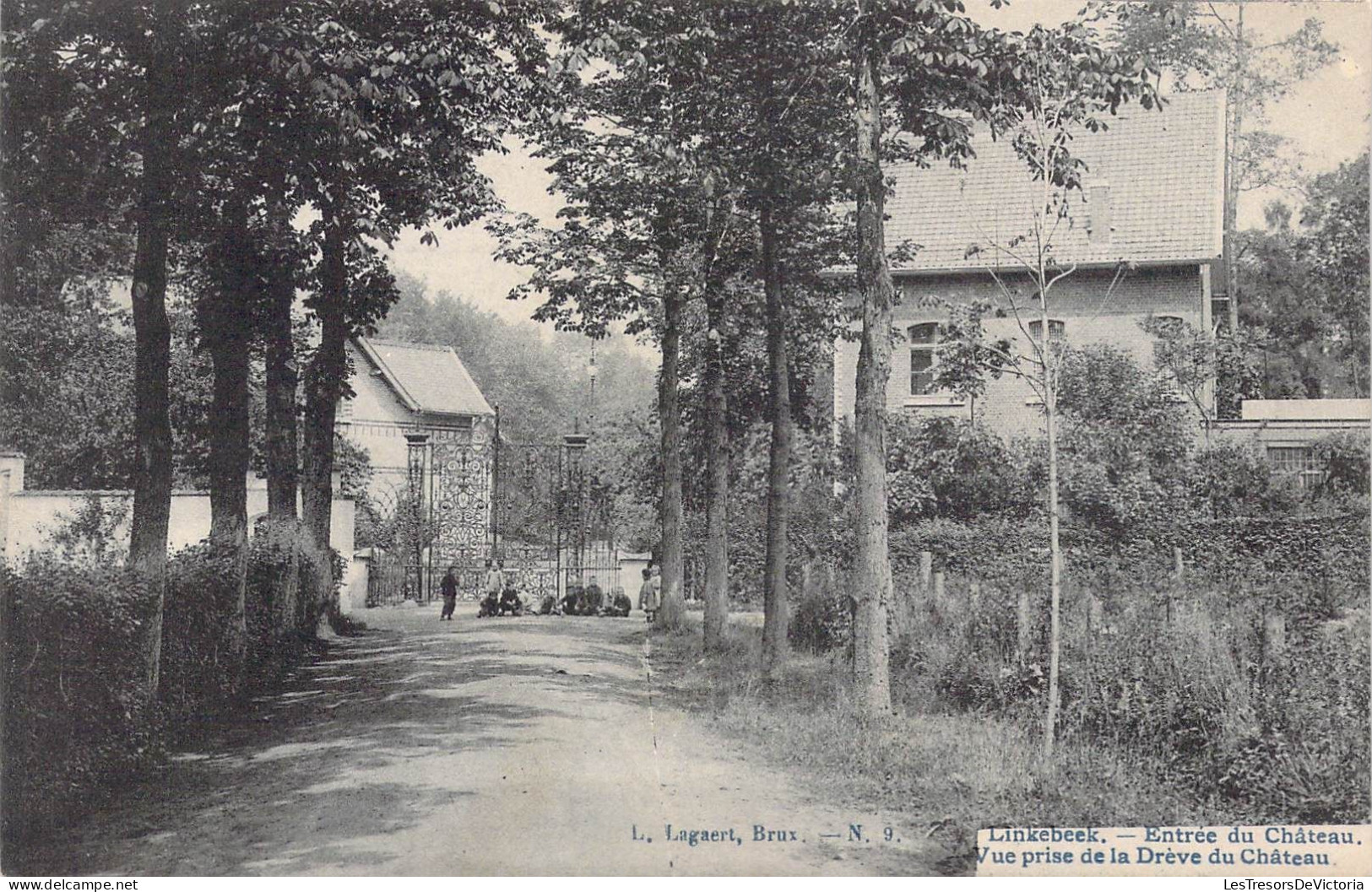 BELGIQUE - Linkebeek - Entrée Du Château - Vue Prise De La Drève Du Château - Carte Postale Ancienne - Linkebeek