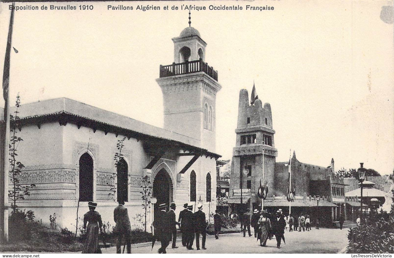 BELGIQUE - BRUXELLES - Exposition 1910 - Pavillons Algérien Et De L'Afrique Occidentale Française - Carte Poste Ancienne - Universal Exhibitions