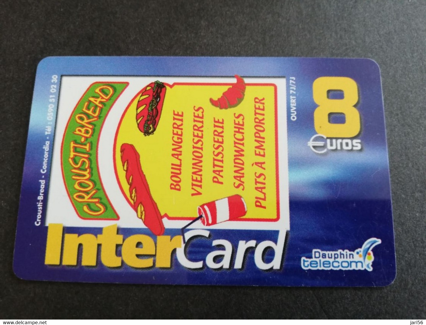 ST MARTIN  INTERCARD  CROUSTI BREAD     8 EURO /   INTER 149 / USED  CARD    ** 13564 ** - Antillen (Frans)