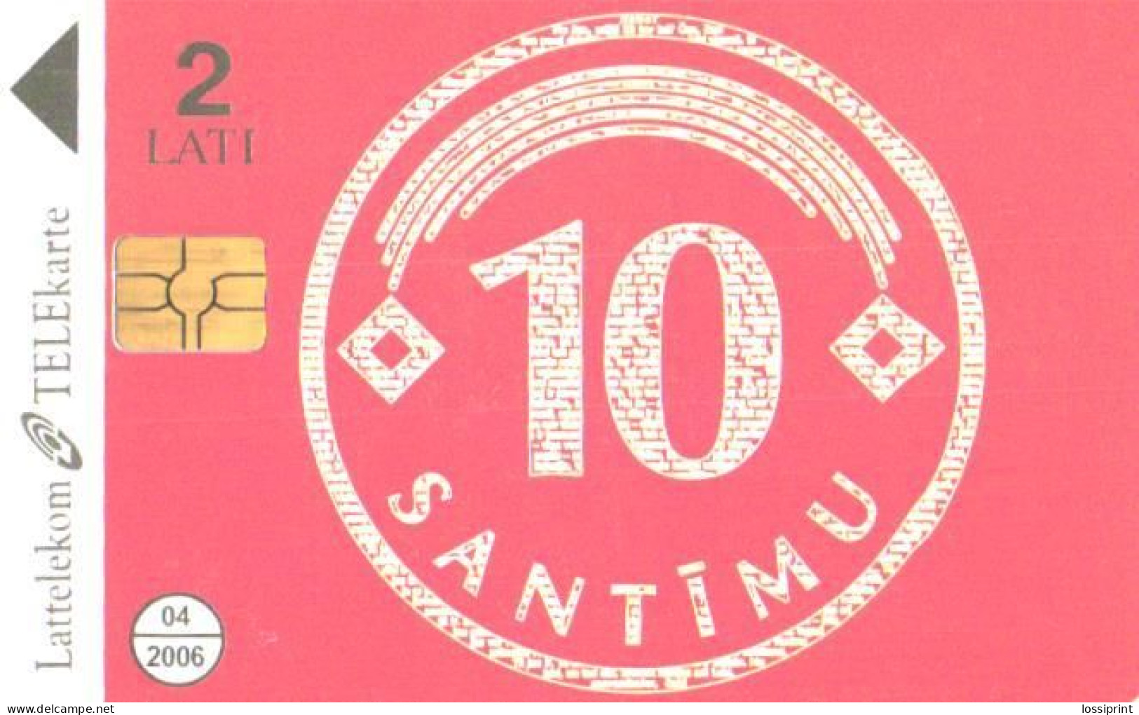 Latvia:Used Phonecard, Lattelekom, 2 Lati, 10 Santimu, 2006 - Lettonia