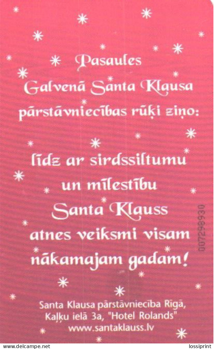 Latvia:Used Phonecard, Lattelekom, 2 Lati, Santa Claus, 2004 - Latvia