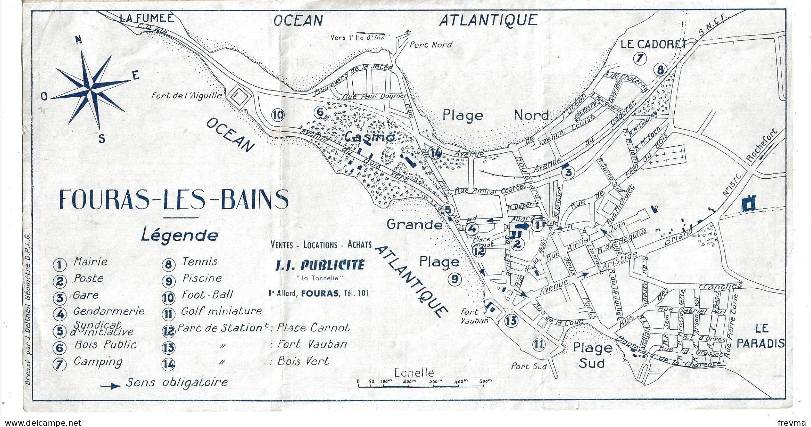 Horaires Des Pleines Mer De Fouras été 1955 Dépliant - Europe