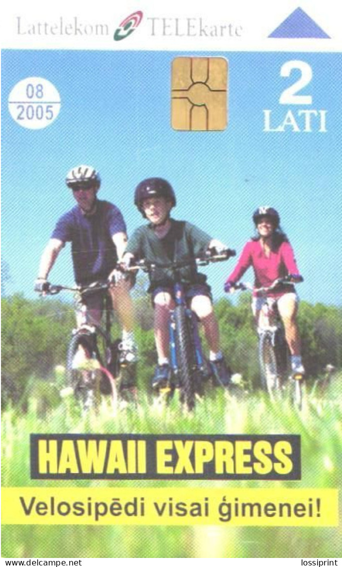 Latvia:Used Phonecard, Lattelekom, 2 Lati, Hawaii Express, 2005 - Latvia