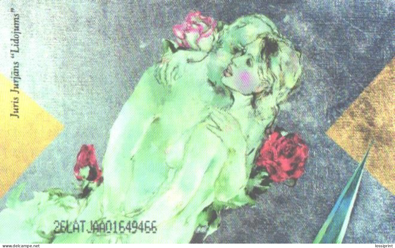 Latvia:Used Phonecard, Lattelekom, 2 Lati, Flower, Rose, 2000 - Lettonia