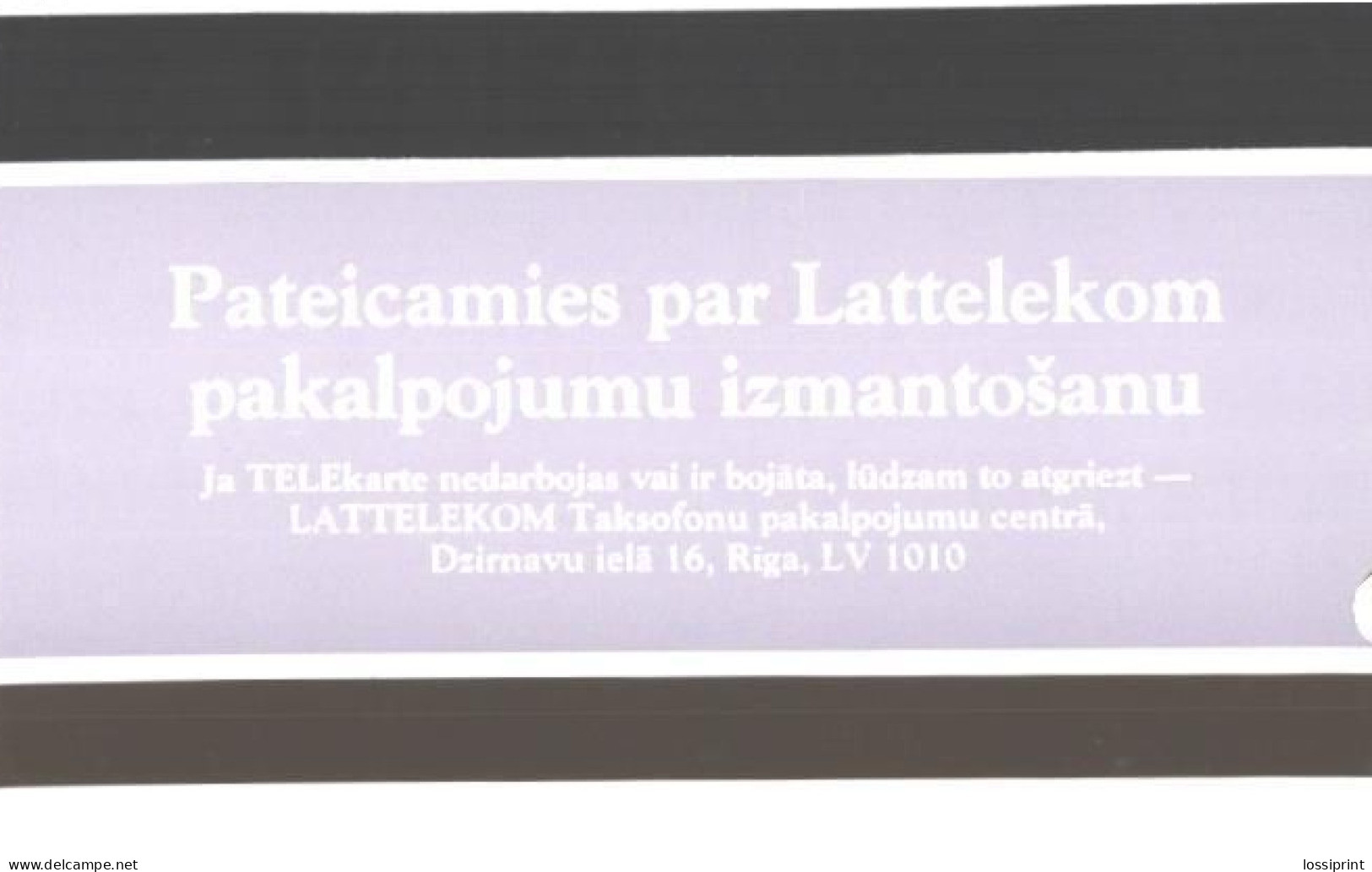 Latvia:Used Phonecard, Lattelekom, 2 Lati - Lettonie