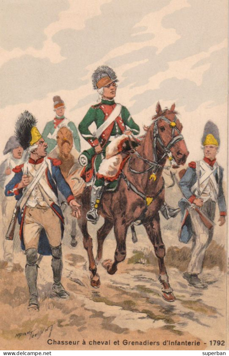 FRANCE - LES EDITIONS MILITAIRES ILLUSTRÉES - LOT De 6 CARTES Avec ILLUSTRATIONS SIGNÉES : MAURICE TOUSSAINT  (al620) - Verzamelingen & Kavels