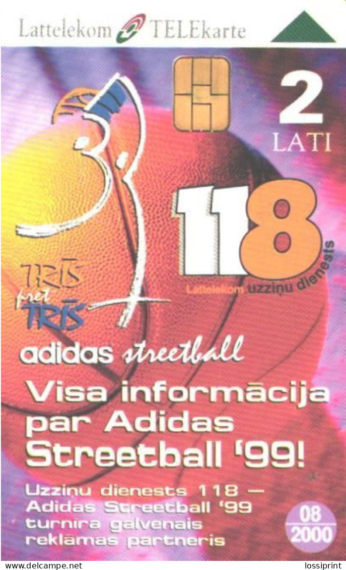 Latvia:Used Phonecard, Lattelekom, 2 Lati, 118 Advertising, 2000 - Lettonia