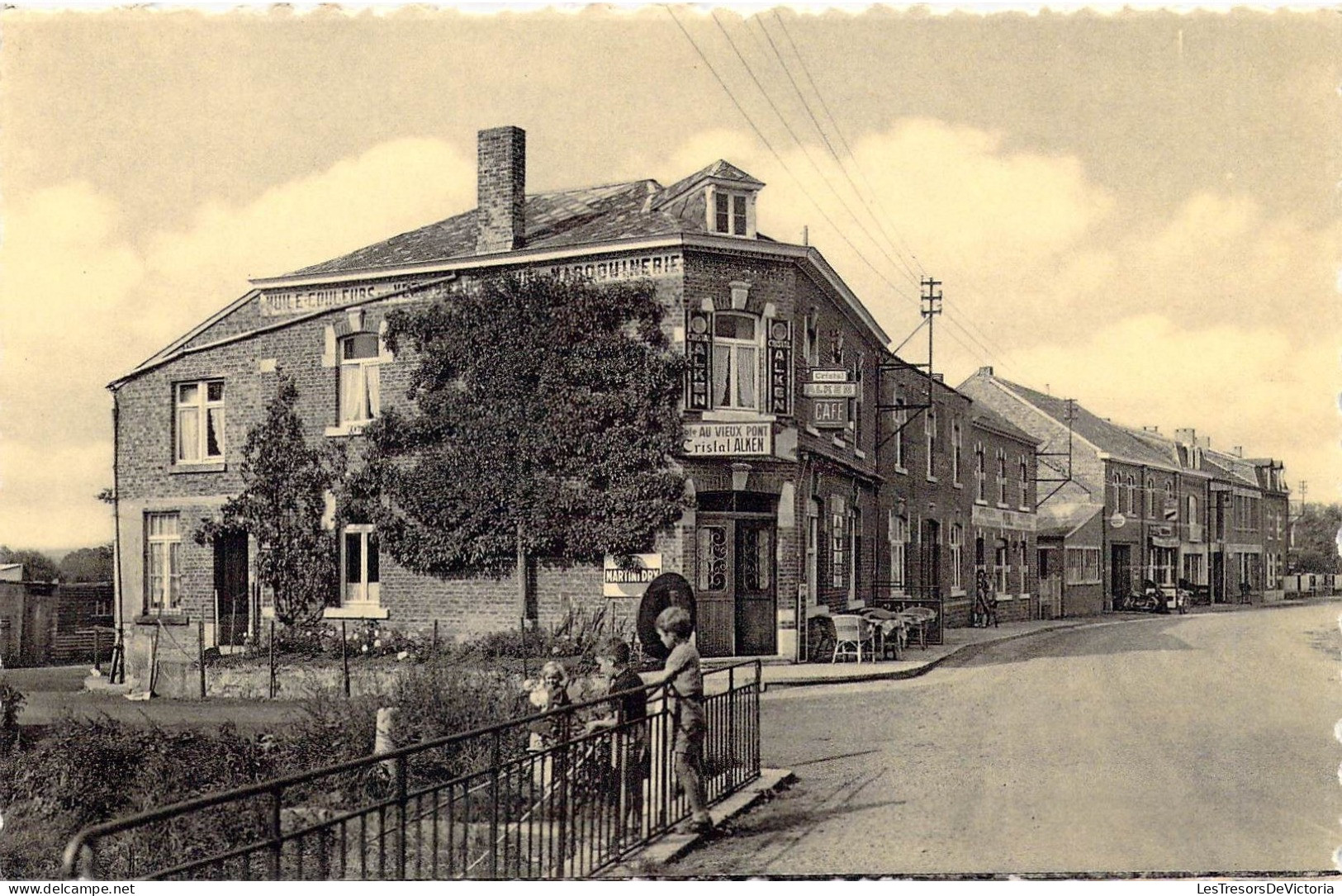 BELGIQUE - MELREUX - Le Café Au Vieux Pont Et La Route De Durbuy - Les Editions Arduenna - Carte Poste Ancienne - Autres & Non Classés