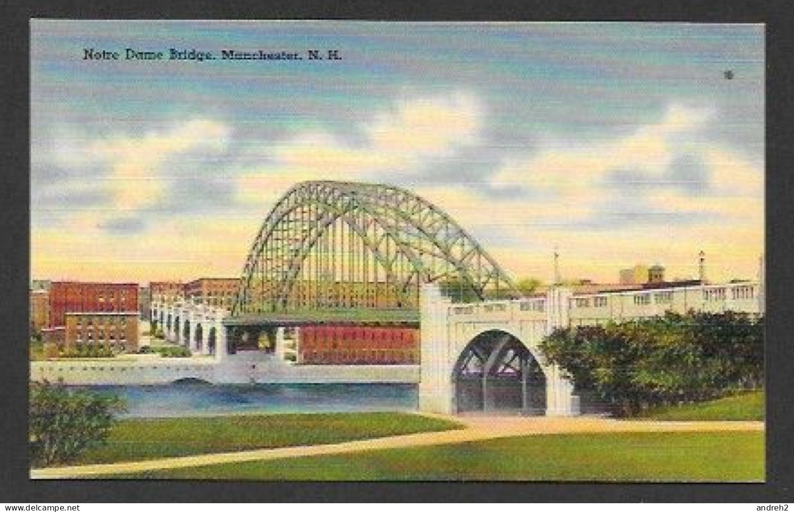 Queen City Manchester - C.P.A. Notre Dame Bridge, Built In 1937 - Pont Notre Dame - By Tichnor Bros - Manchester