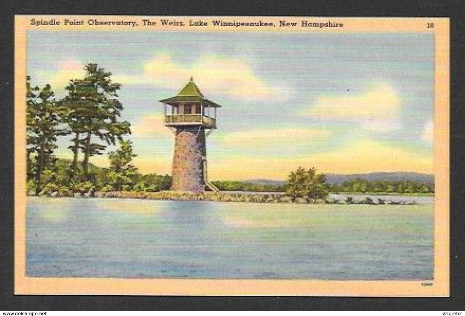 Lake Winnipesaukee  New Hampshire - C.P.A. Spindle Point Observatory, The Weirs - By Tichnor Bros - Manchester