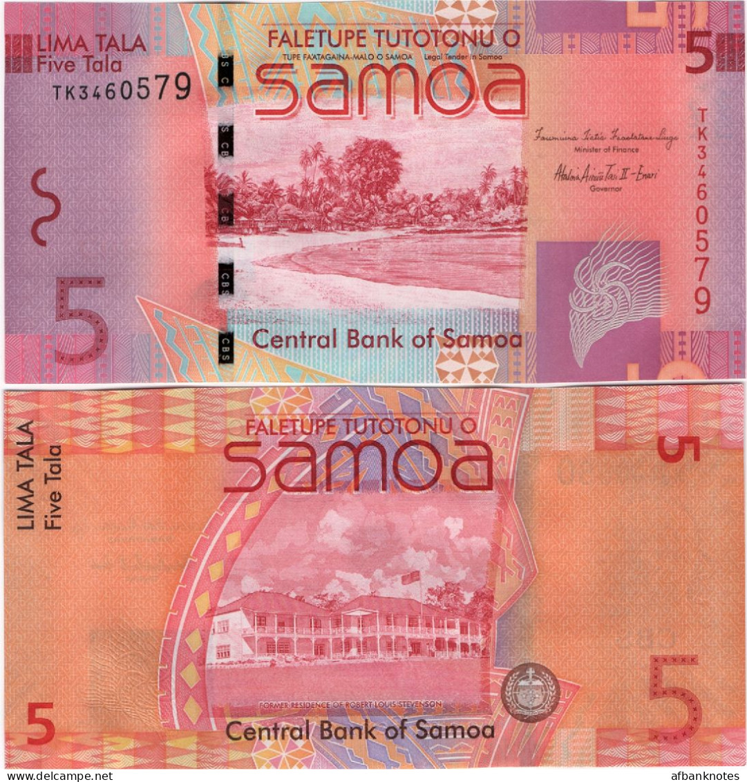 SAMOA        5 Tala        P-38b       ND (2012)       UNC - Samoa