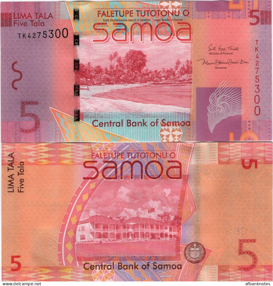 SAMOA        5 Tala        P-38c       ND (2017)       UNC - Samoa