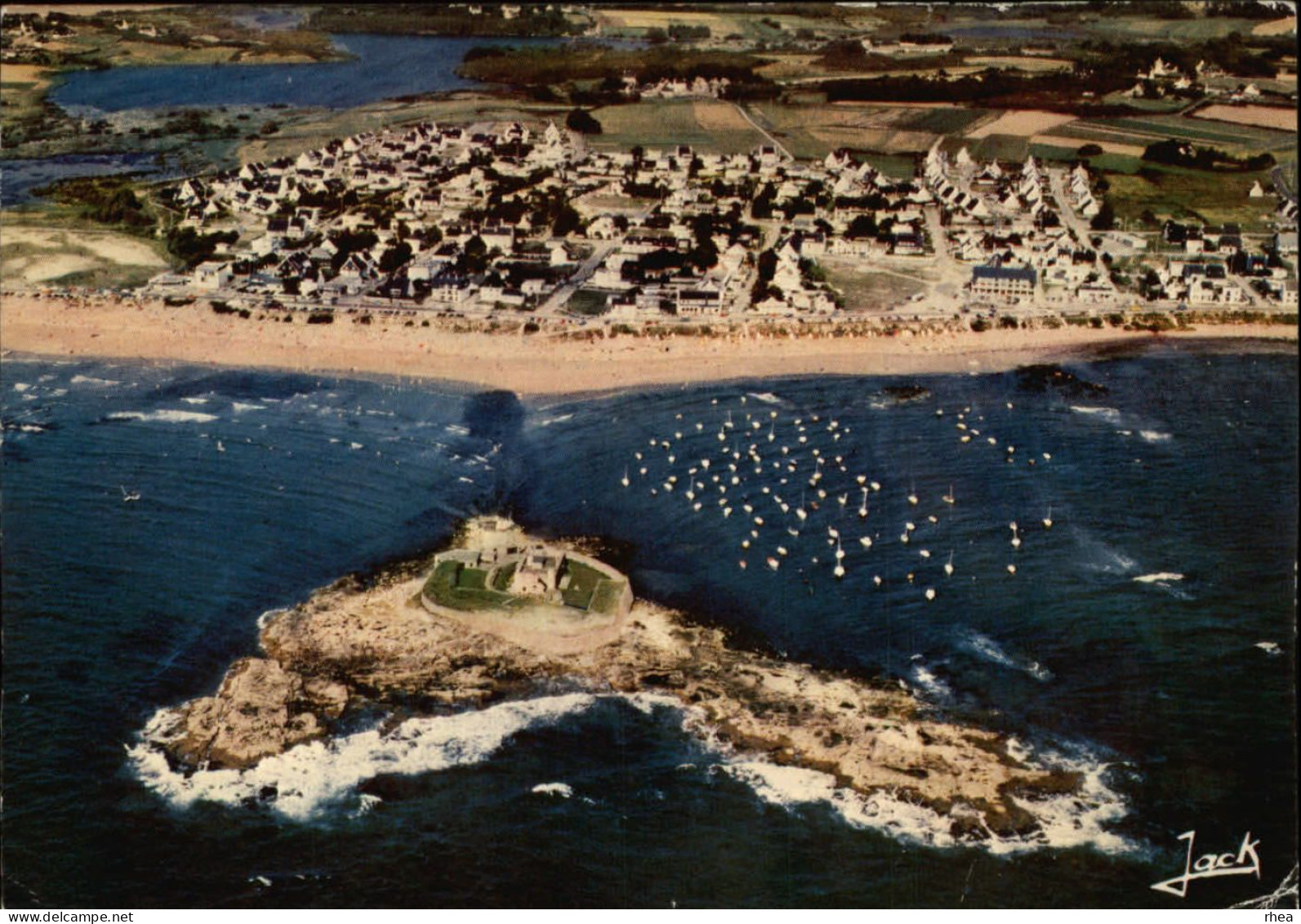 56 - PLOEMEUR - FORT BLOQUE, La Route Cotière De Lorient, Vue Aérienne - Ploemeur