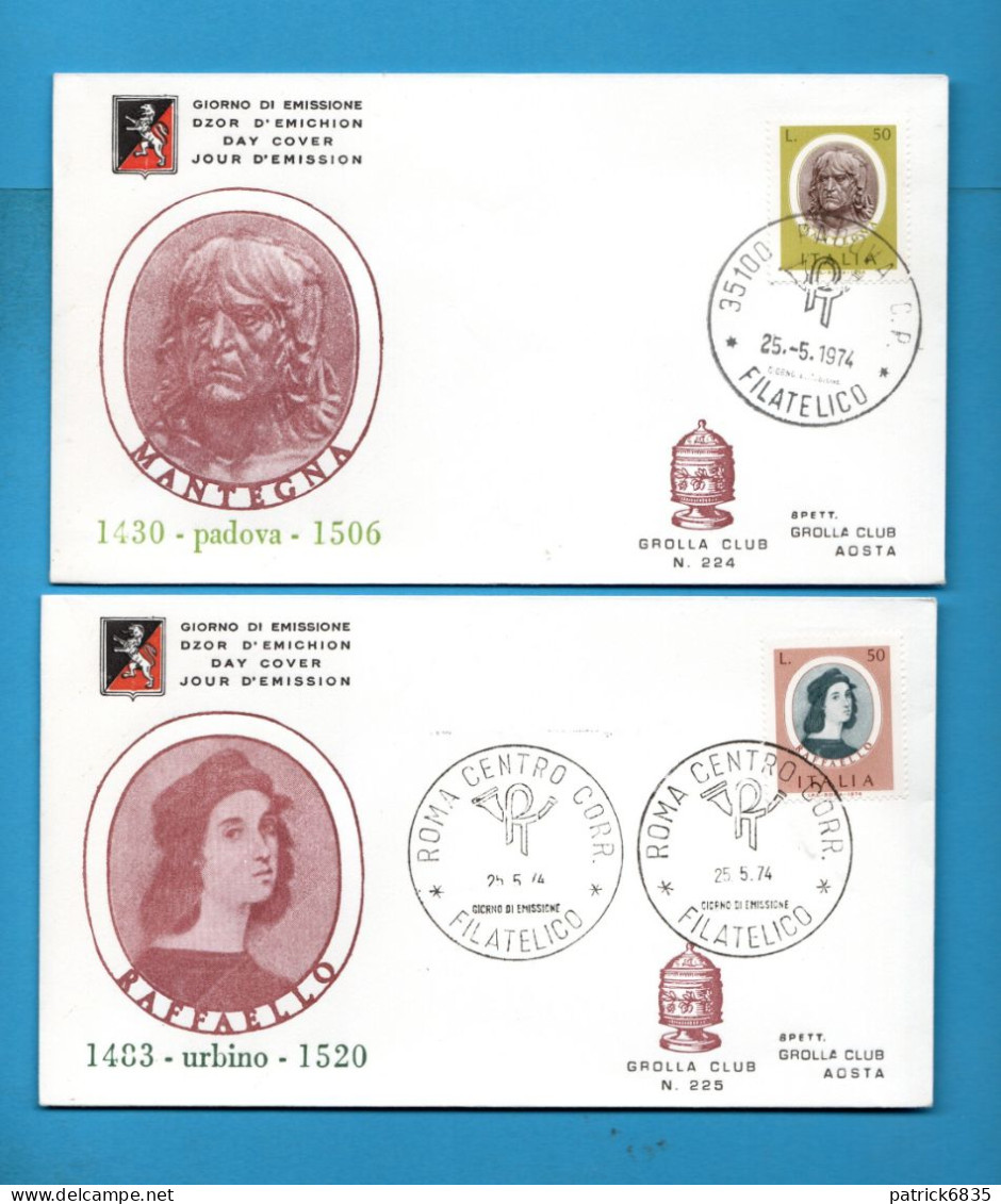 FDC-1974 - GROLLA CLUB.  ARTISTI ITALIANI. - FDC