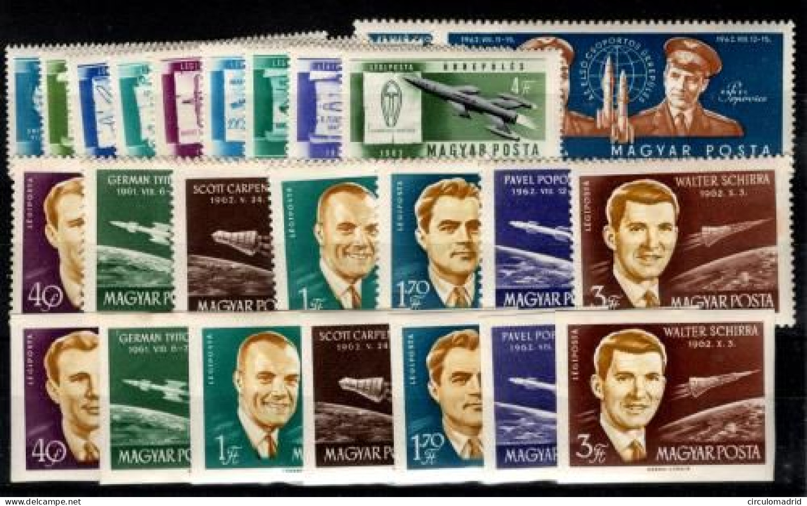 Hungría (Aéreos) Nº 232/49,243s/49s. Año 1962 - Unused Stamps