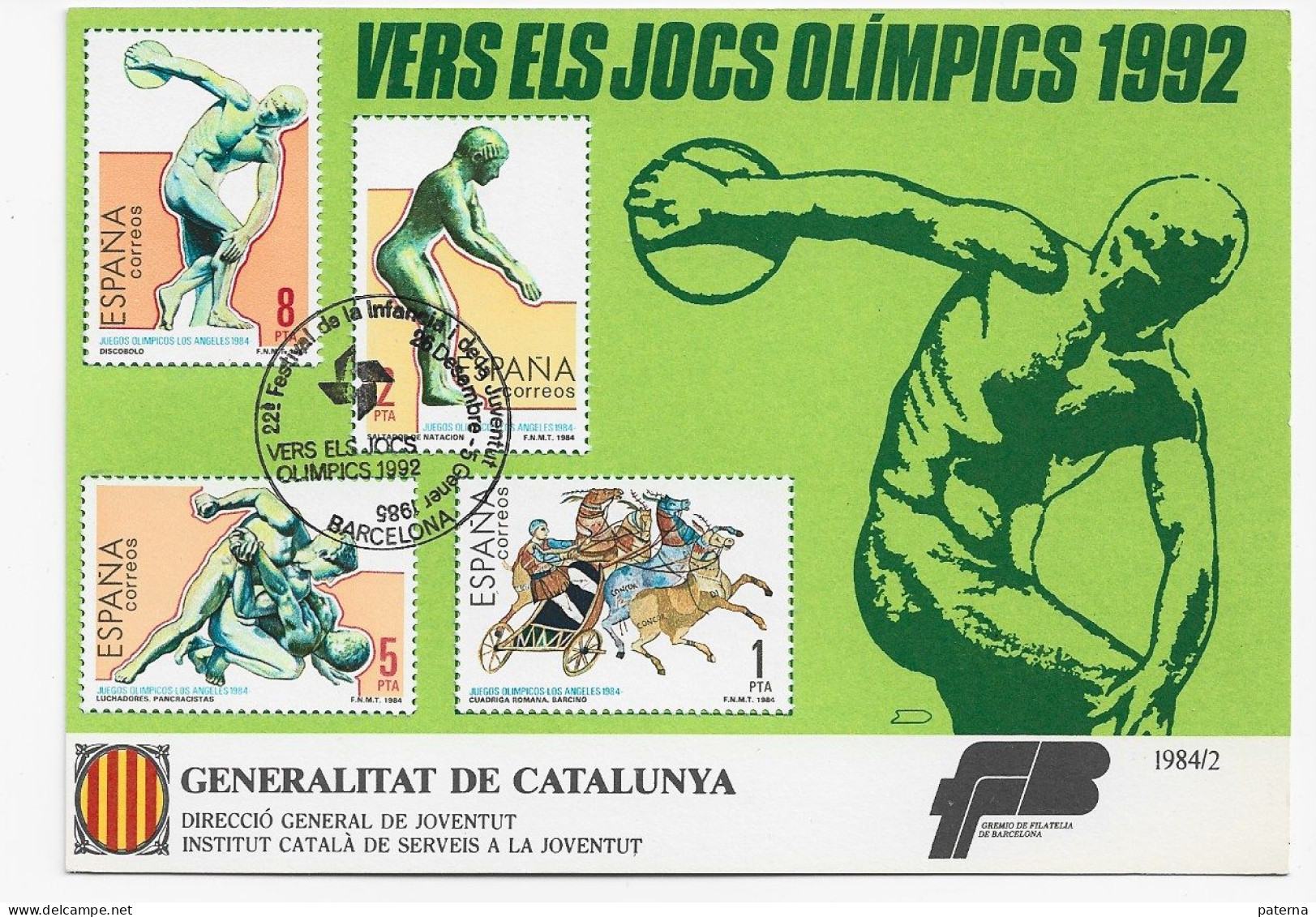 3775  Máxima  Barcelona 1992, Juegos Olímpicos, , Jocs Olimpics - Tarjetas Máxima