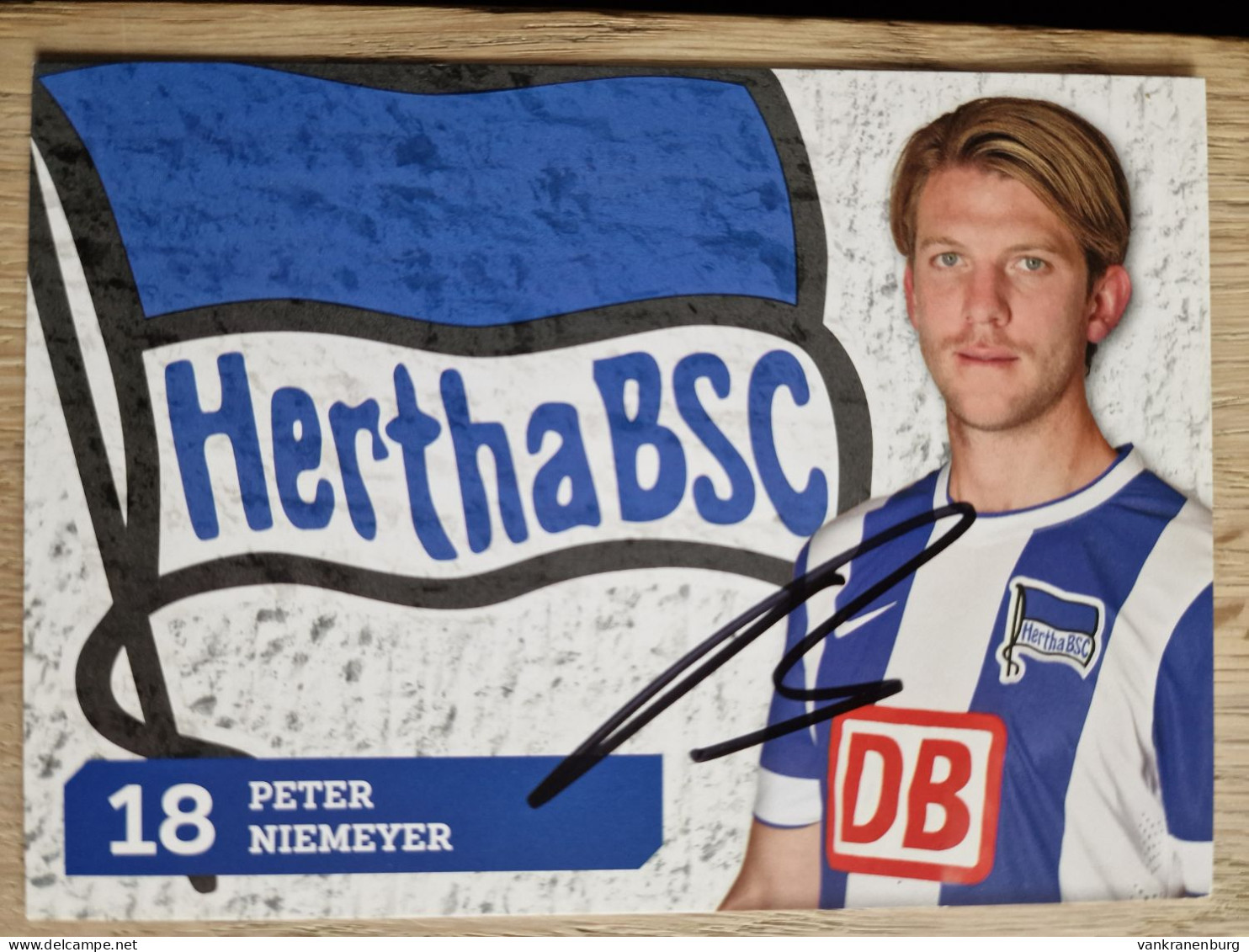 Card Peter Niemeyer - Hertha BSC - 2014-2015 - Original Signed - Football Fussball Soccer Voetbal - FC Twente - Football