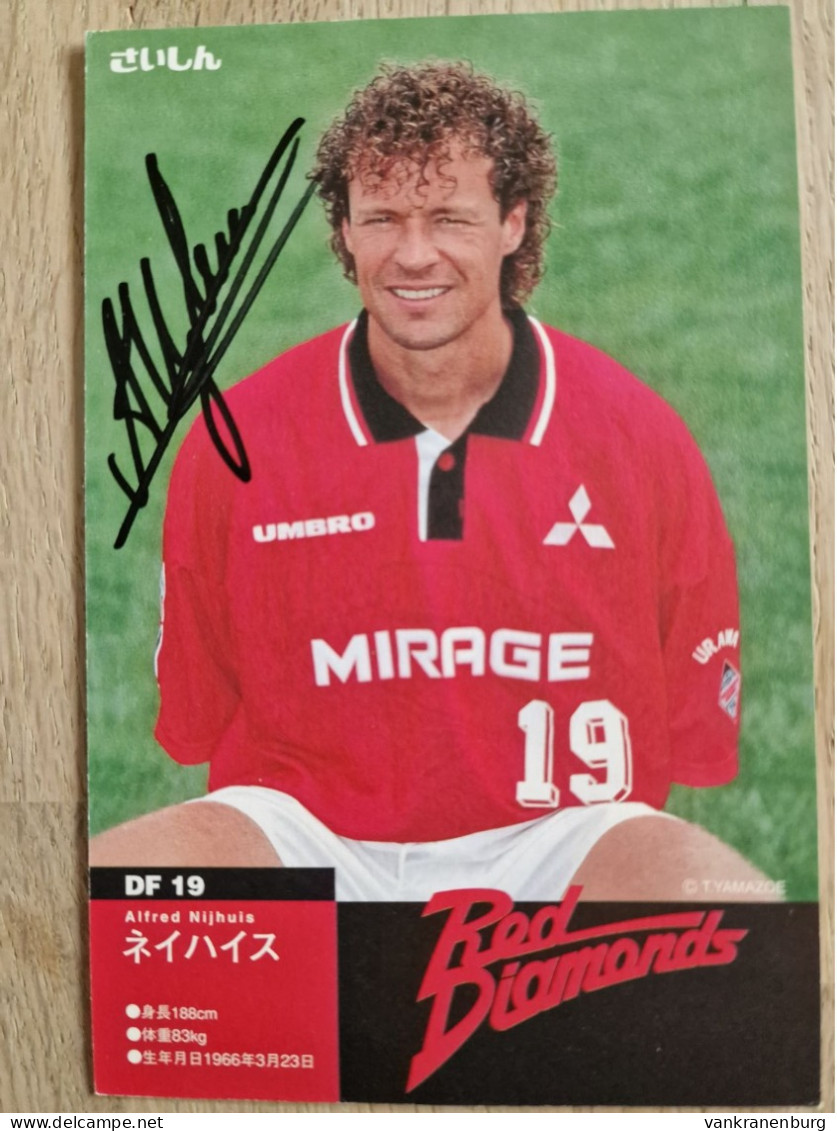 Card Alfred Nijhuis - Urawa Red Diamonds - 1997-1998 - Original Signed - Football Fussball Soccer Voetbal - - Football