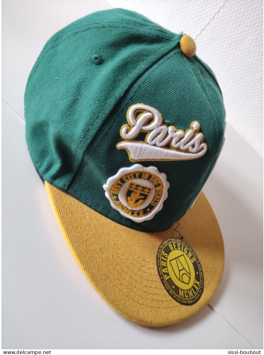 Casquette Avec Publicité " Paris " - 3 Couleurs - Broderie - Baseball-Caps