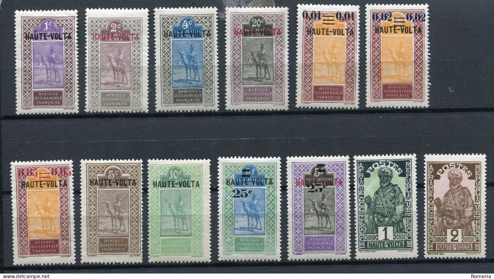 Haute Volta - 1920 -> 1928 - Lot Timbres * TC - Yt 1 - 2 - 3 - 7 - 18 - 19 - 20 - 57 - 25 - 33 - 34 - 43 - 44 - Unused Stamps