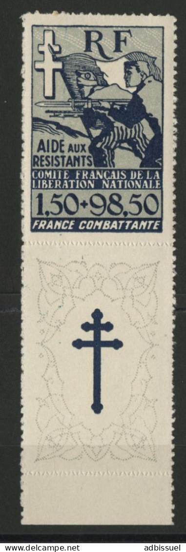 FRANCE LIBRE N° 6 "AIDE AUX RESISTANTS" Neuf ** (MNH) Voir Description - Francobolli Di Guerra