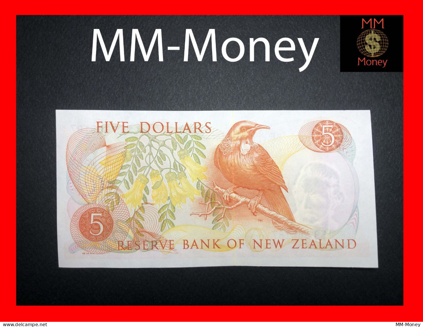 NEW ZEALAND  5  $  1977  P. 165  "sig. Hardie"     XF + - Nueva Zelandía