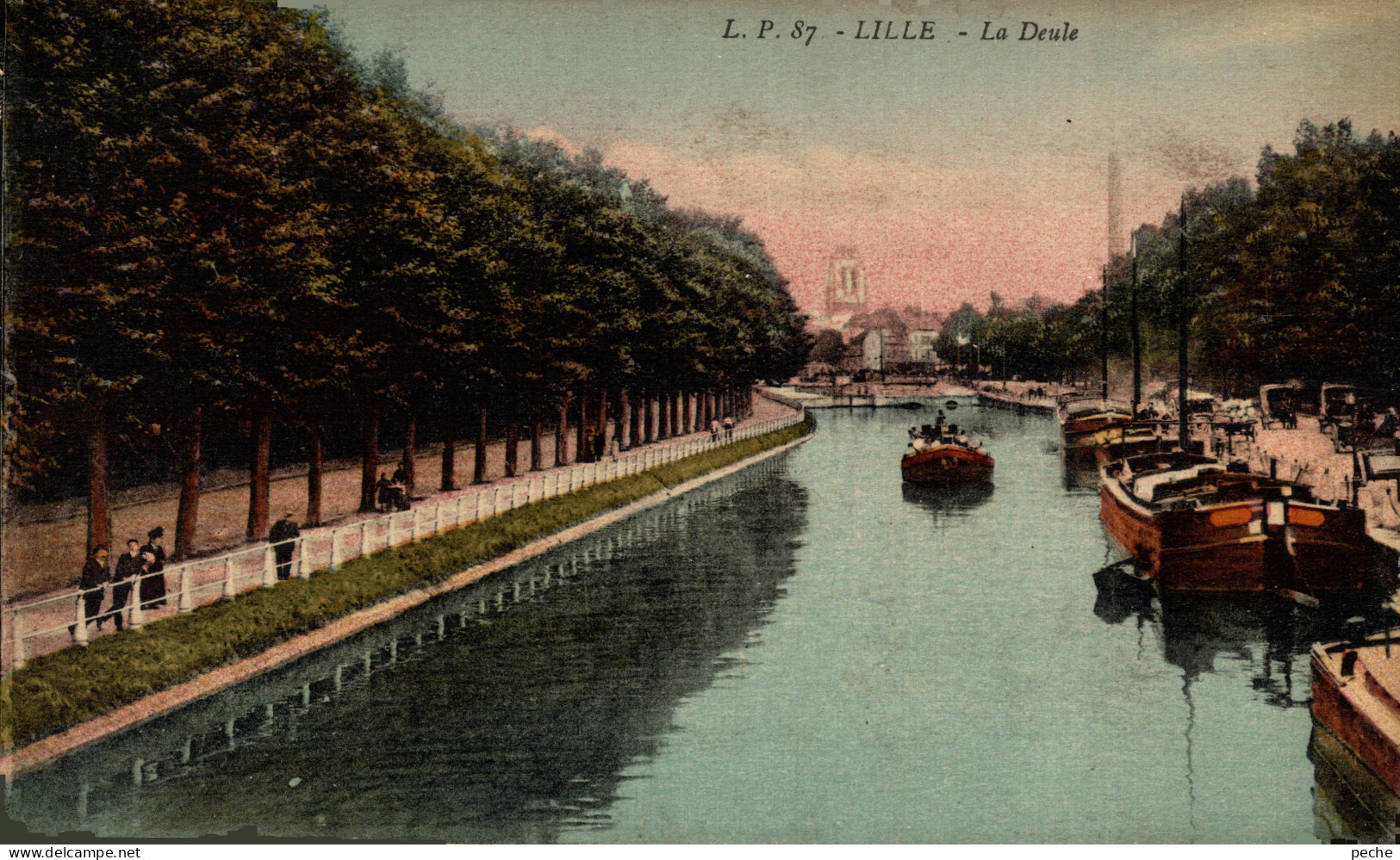 N°104680 -cpa Lille -La Deule- - Péniches