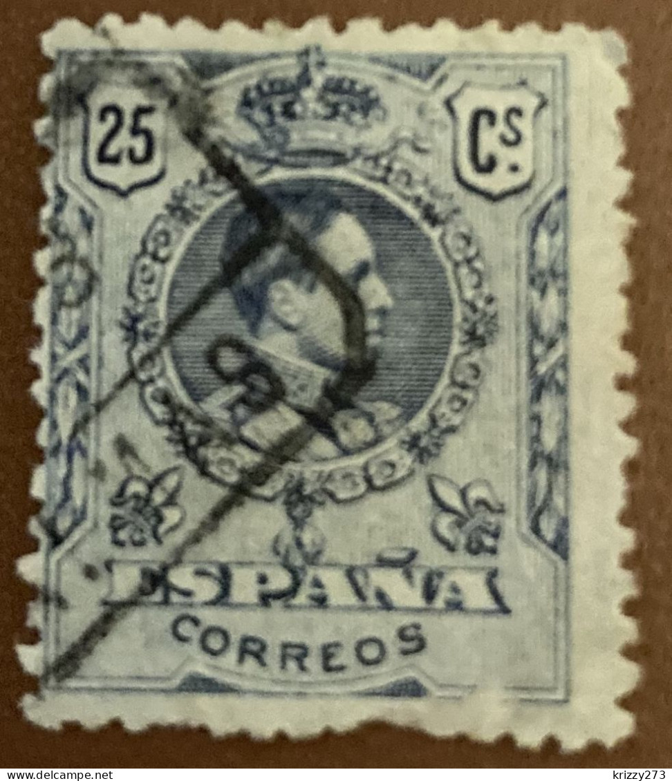 Spain 1909  King Alfonso XIII 25 C - Used - Usados
