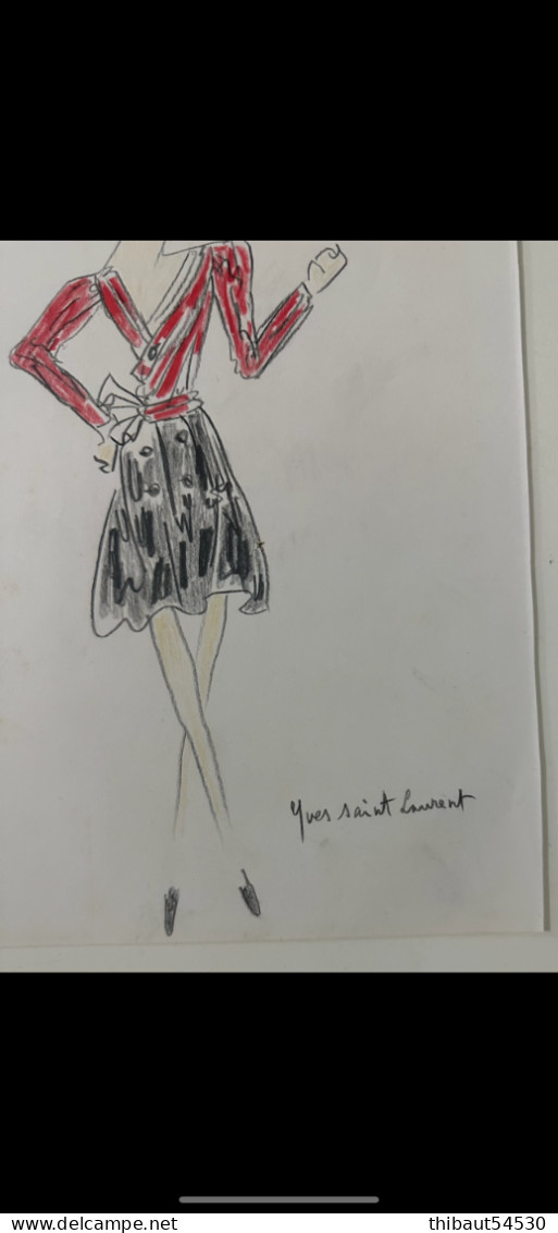 Dessin Original Yves Saint Laurent - Contemporary Art