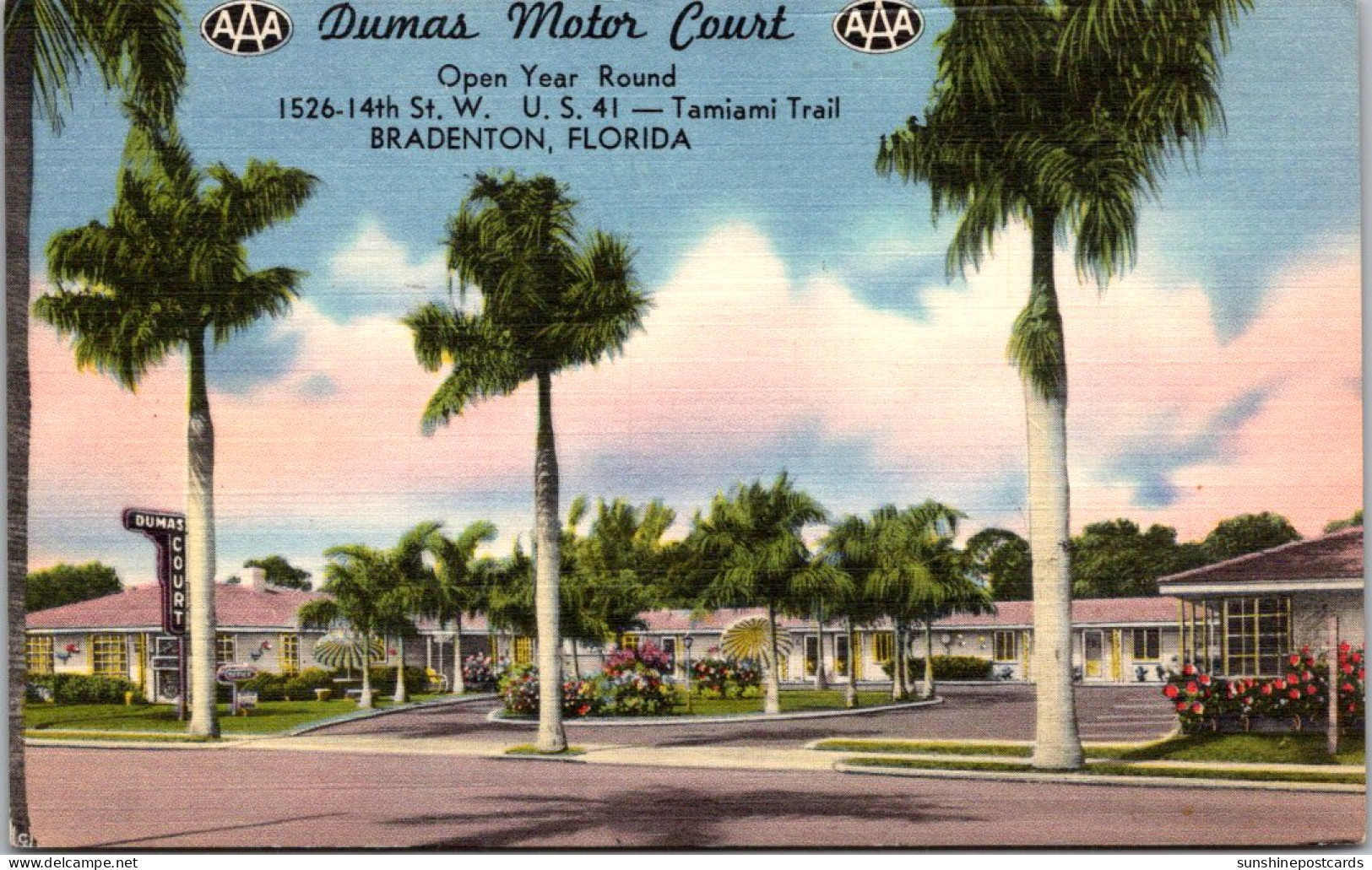 Florida Bradenton Dumas Motor Court 1958 - Bradenton