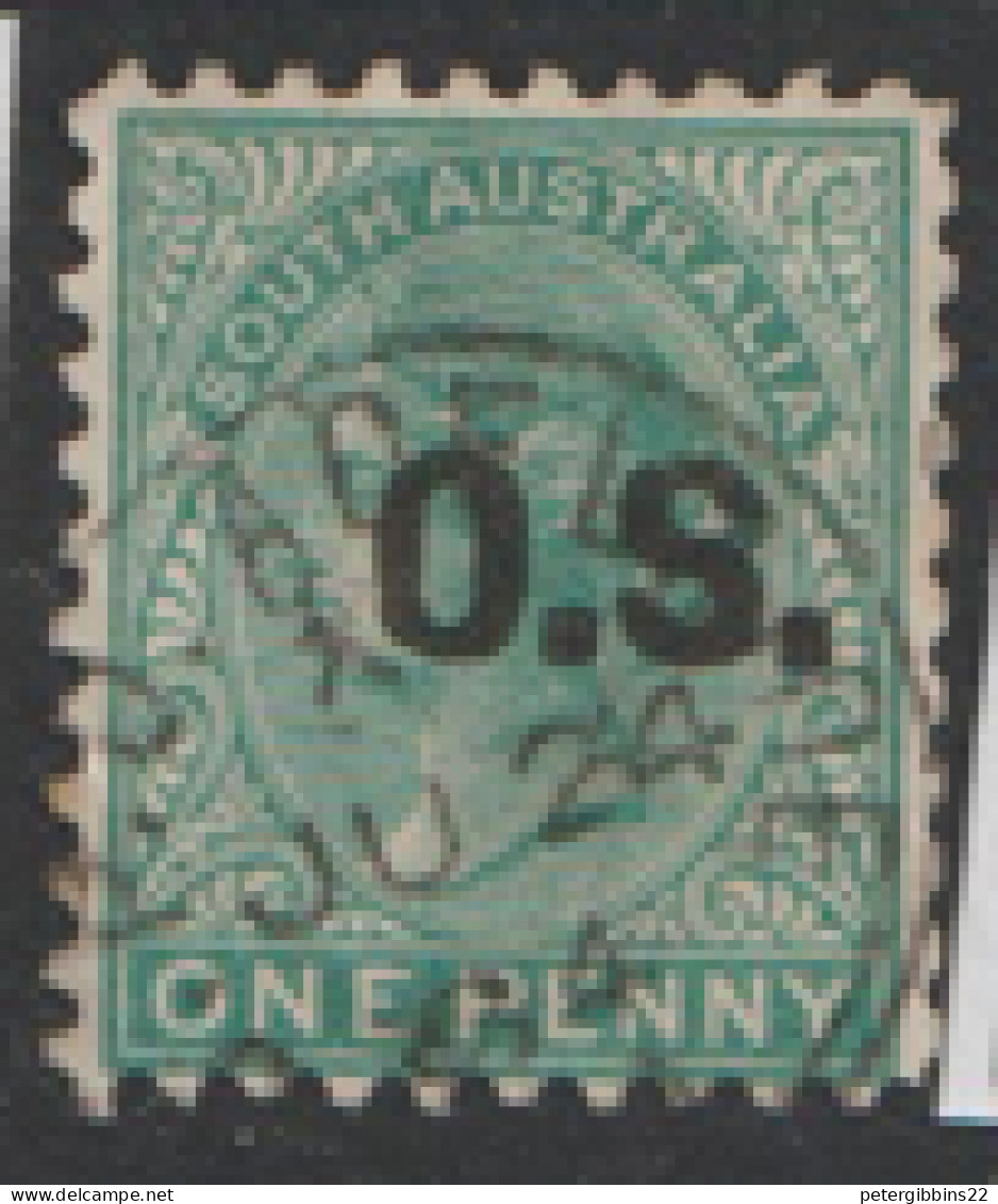 South Australia   1876    SG 043  1d  Overprinted  O S     P 10     Fine Used   - Oblitérés