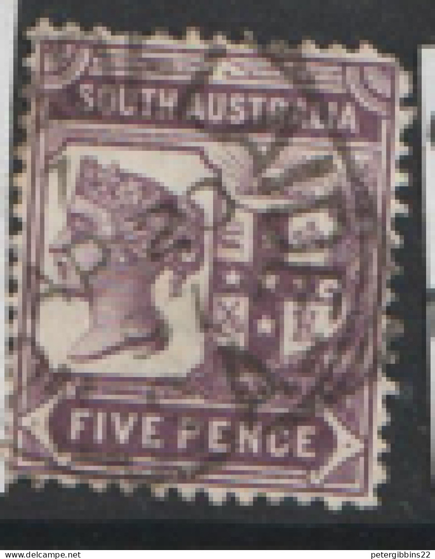 South Australia  1894  SG  238   5d  Brown Purple    P13  Fine Used    - Oblitérés