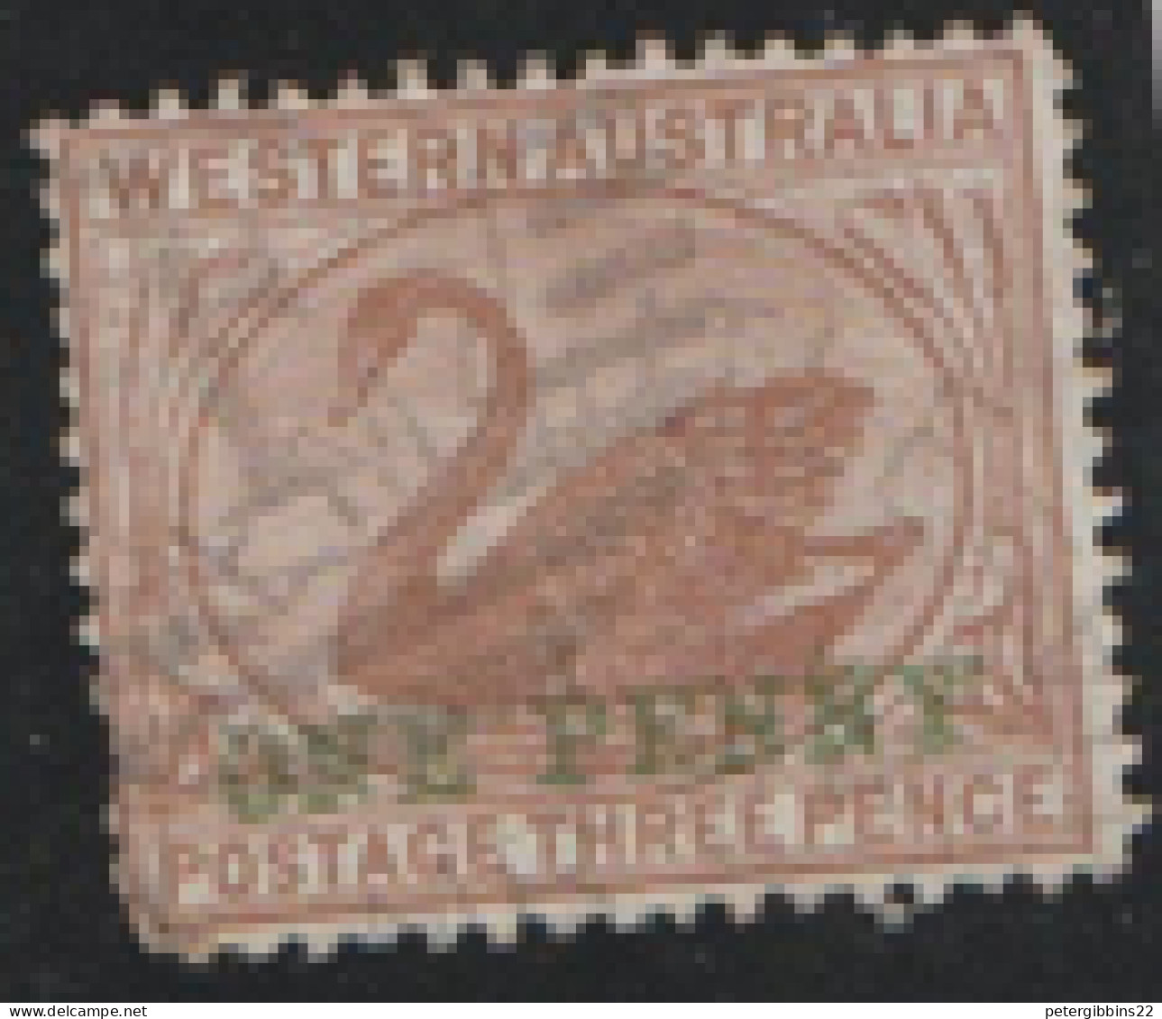 Western Australia   1883  SG  107   Overprinted ONE PENNY   Fine Used  - Gebruikt