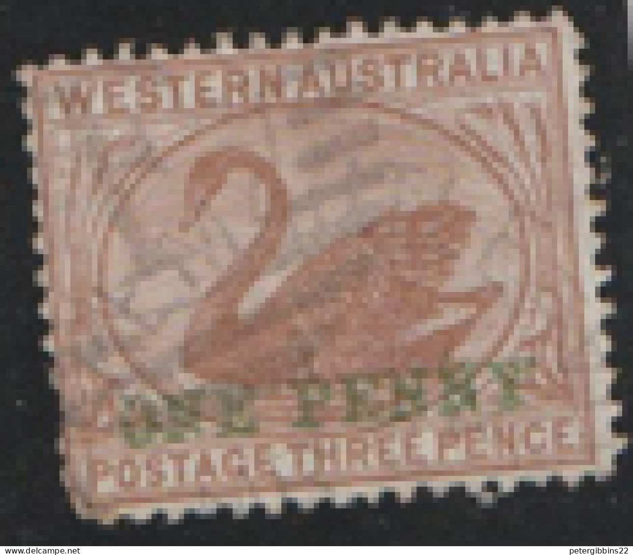 Western Australia   1883  SG  107   Overprinted ONE PENNY   Fine Used  - Used Stamps