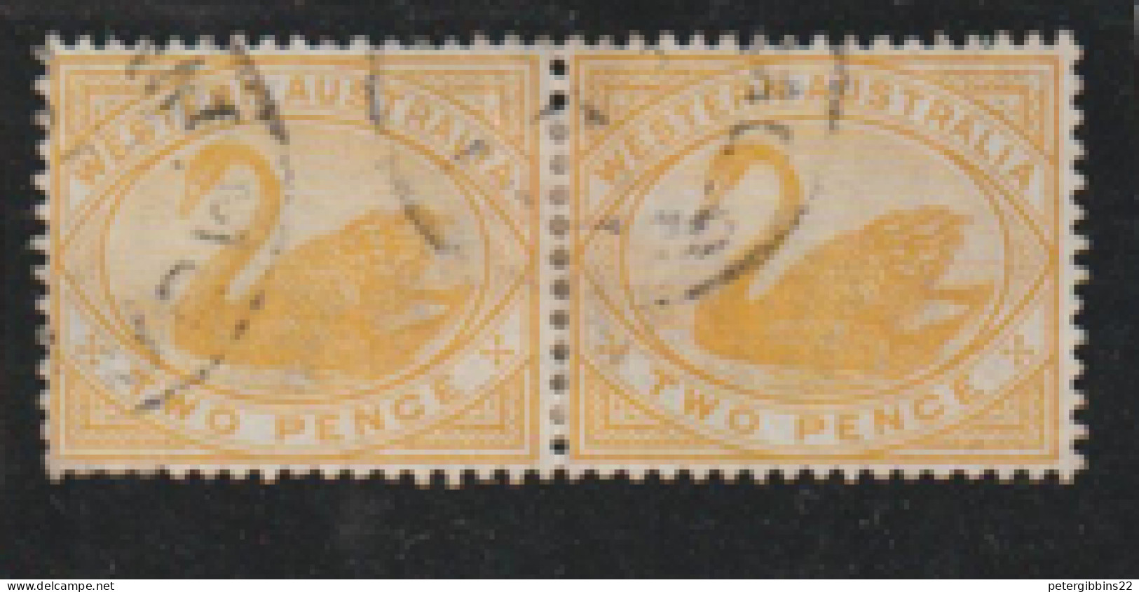 Western Australia  1898  SG   113  2d   Fine Used   Pair - Gebruikt