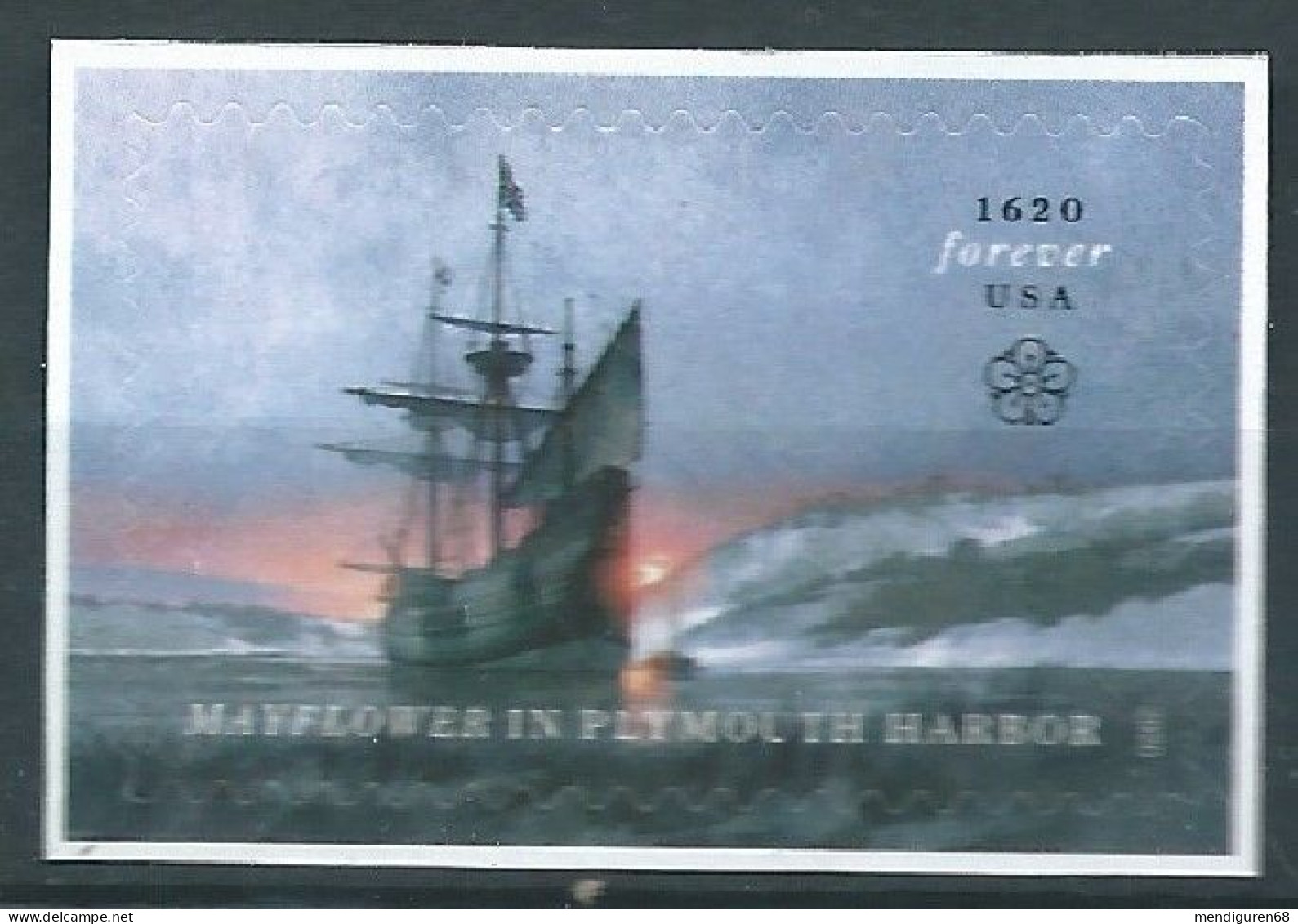 VERINIGTE STAATEN ETATS UNIS USA 2020 400TH ANNIV ARRIVAL OF MAYFLOWER AT PLYMOUTH HARBOR F MNH SN 5524 MI 5762 YT 5371 - Neufs