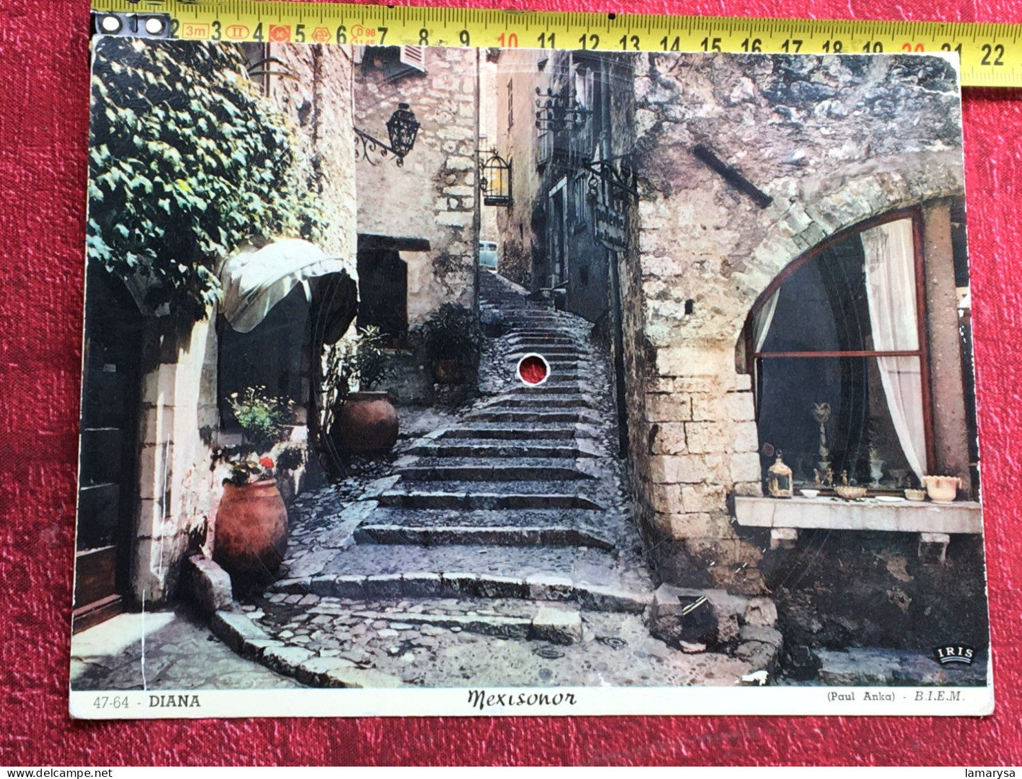 Disque 45 Tr Vinyle MEXISONOR Carte Postale Musicale " Diana" Photo Vintage :Saint-Paul-de-Vence-village Provençal - Objets Dérivés