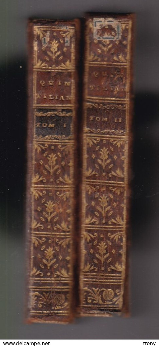 2 Livres Anciens   Institues Quintilien En Latin éditer à Paris Année 1754 . édition Rare !! - Livres Anciens