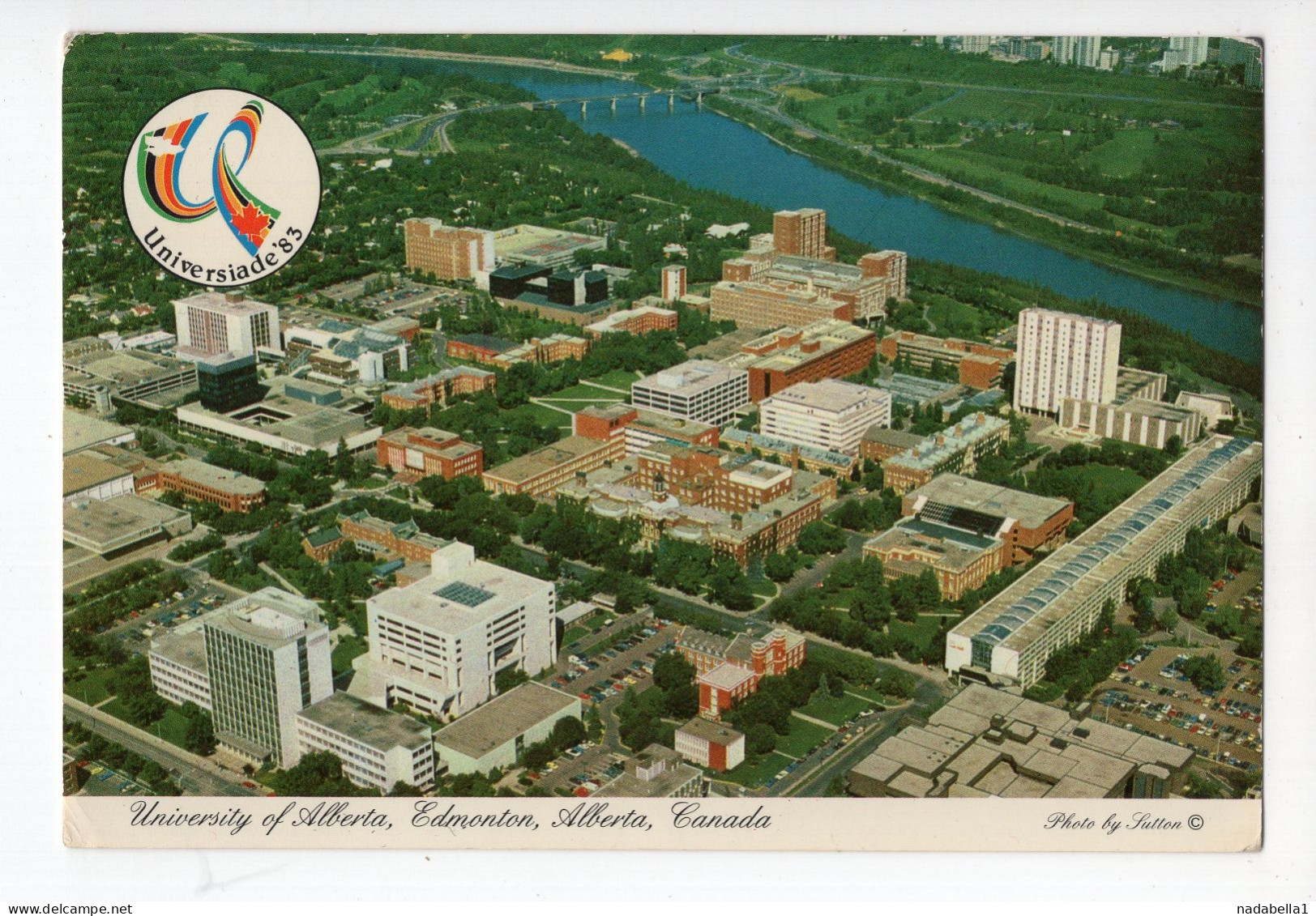 1983. CANADA,UNIVERSIADE 83 STAMP AND CANCELLATION,UNIVERSITY OF ALBERTA CAMPUS,ALBERTA,POSTCARD,USED TO BELGRADE - Edmonton