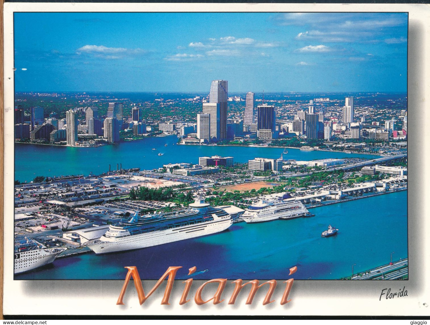 °°° GF28 - USA - FL - MIAMI , THE CRUISE CAPITOL OF THE WORLD - With Stamps °°° - Miami